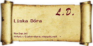 Liska Dóra névjegykártya